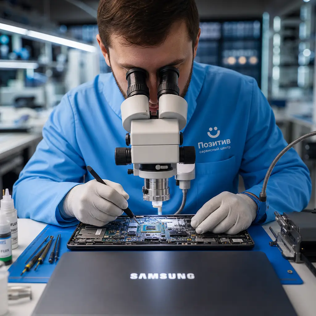 Замена видеокарты ноутбука Samsung в Новоселье