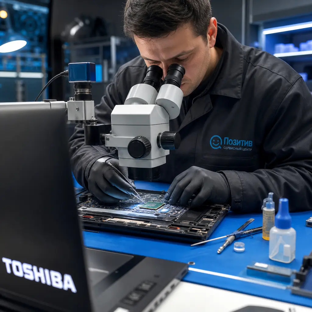 Замена видеокарты ноутбука Toshiba в Новоселье