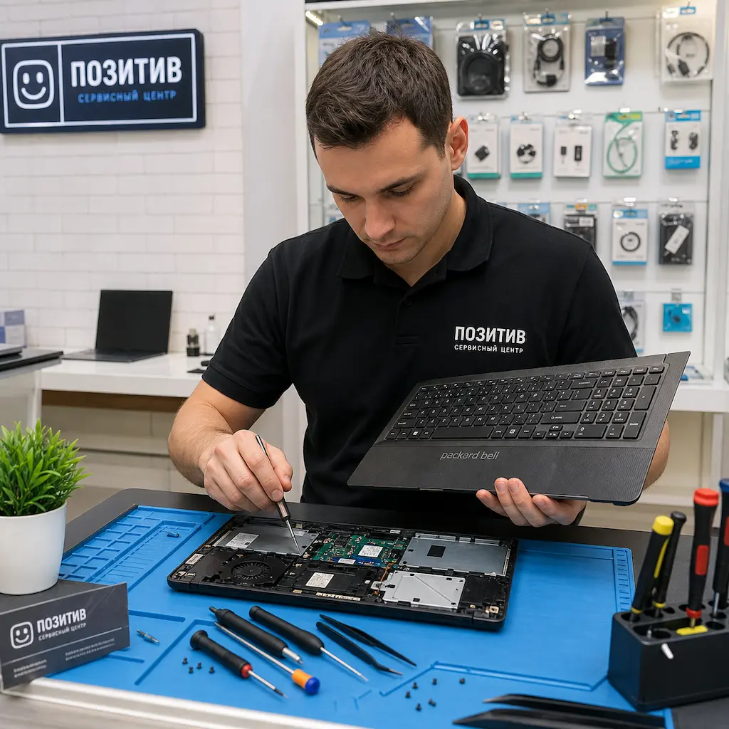 заменить клавиатуру на ноутбуке Packard Bell в Новоселье