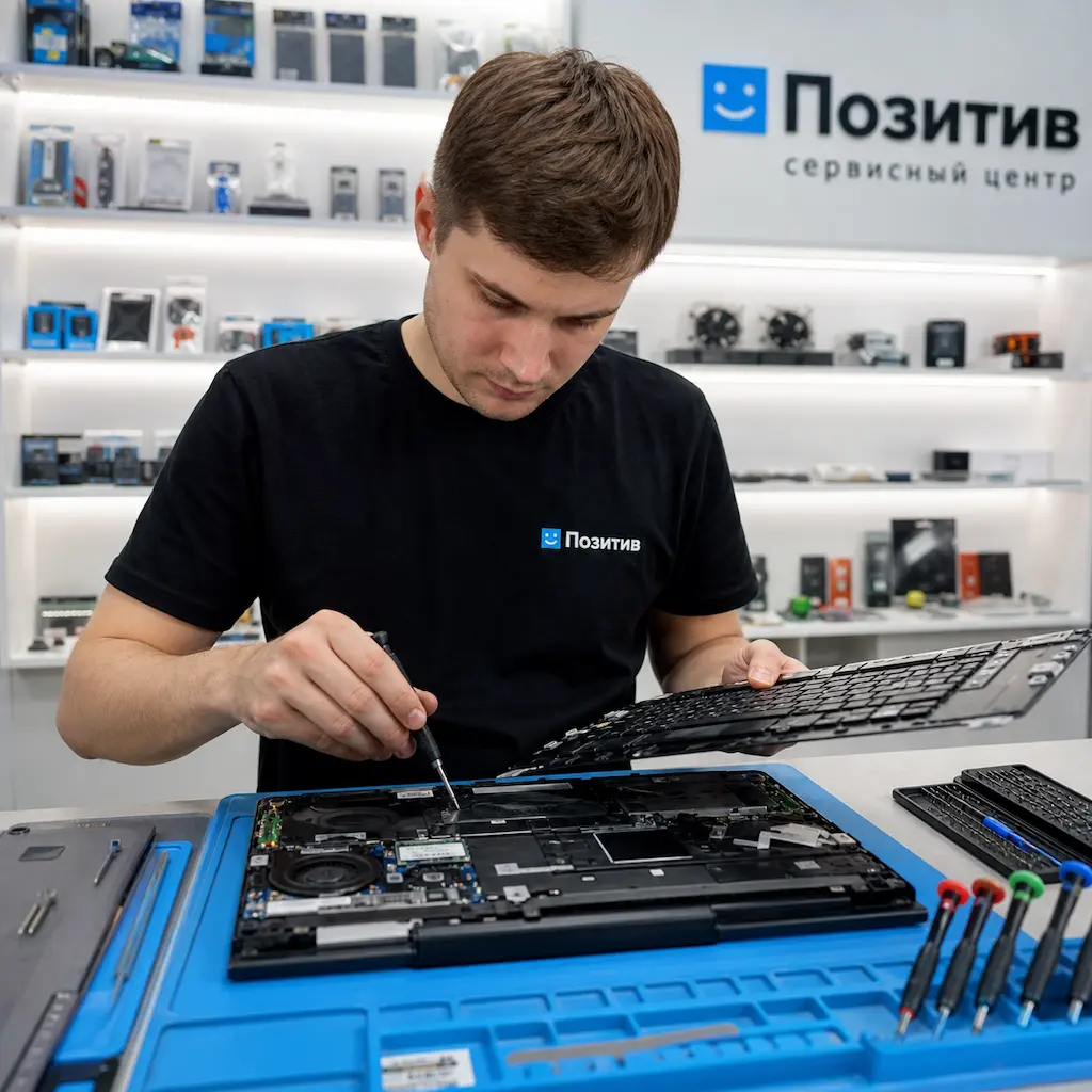 заменить клавиатуру на ноутбуке Samsung в Новоселье