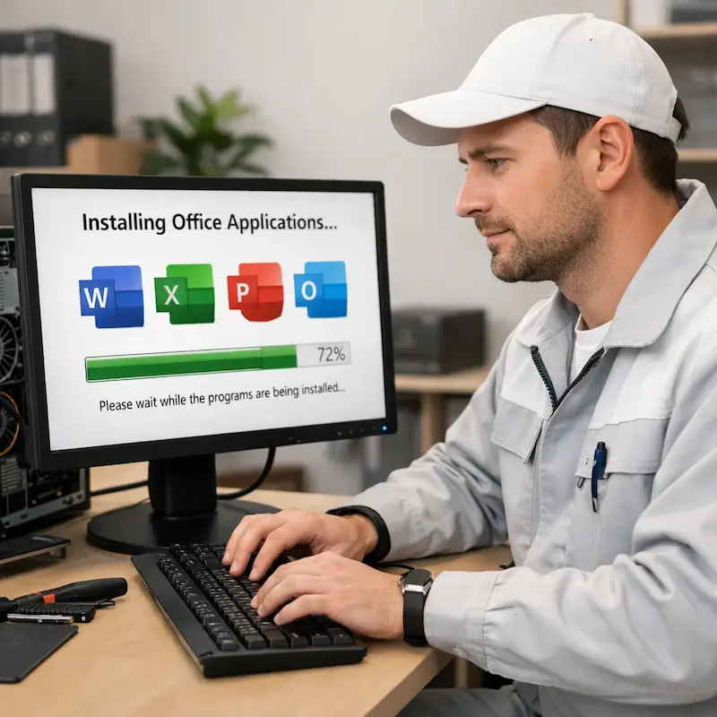 установка офисных программ на компьютер в Новоселье