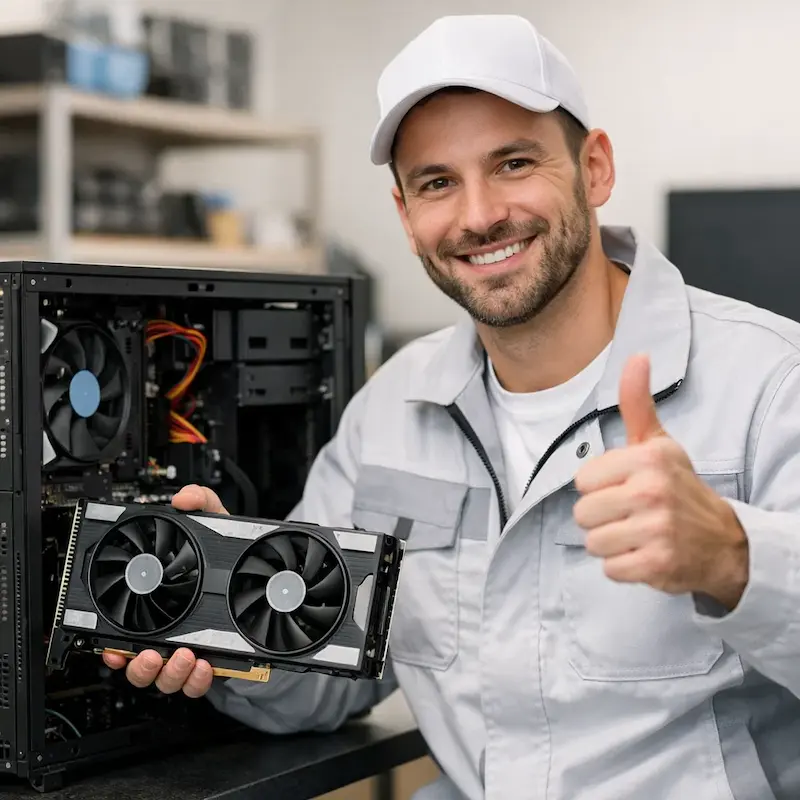 установка видеокарты на ПК в Новоселье