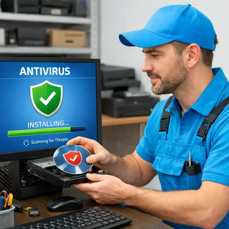 Установка антивируса в Новоселье на дому