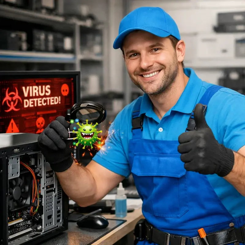 Удаление вирусов с компьютера в Новоселье